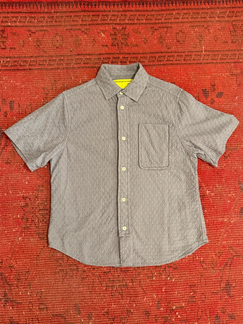 Descendant of Thieves “Italy Embroidery Star Wolf” button up shirt.